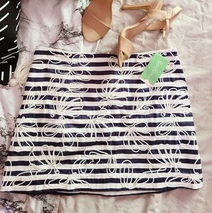 NWT Lilly Pulitzer Navy & White Skirt